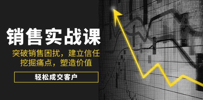 销售实战课，突破销售困扰，建立信任，挖掘痛点，塑造价值，轻松成交客户-多木