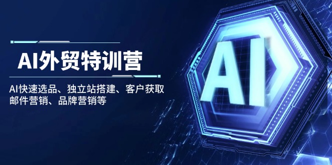 AI外贸特训营：AI快速选品、独立站搭建、客户获取、邮件营销、品牌营销等-多木