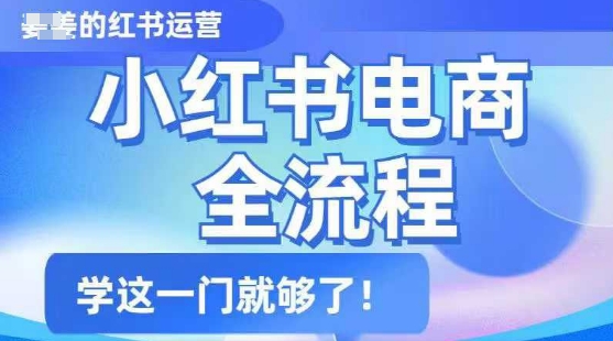 小红书电商全流程，精简易懂，从入门到精通，学这一门就够了-多木